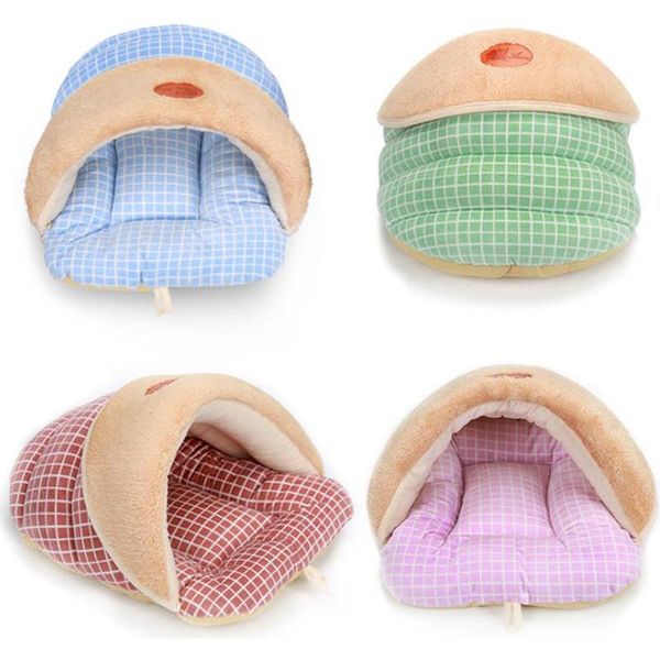 

cat beds & furniture foldable puppy bed slipper design kitten pekingese pet nest soft warm small dog house mat waterproof bottom