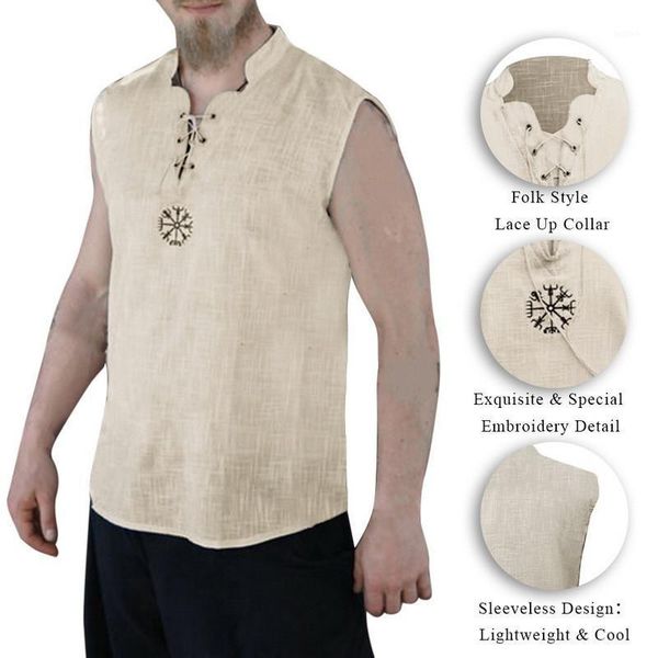 

new mens casual street sleeveless shirts 2020 spring summer light thin men cotton linen crew-neck drawstring sweatshirt fm0301, White;black