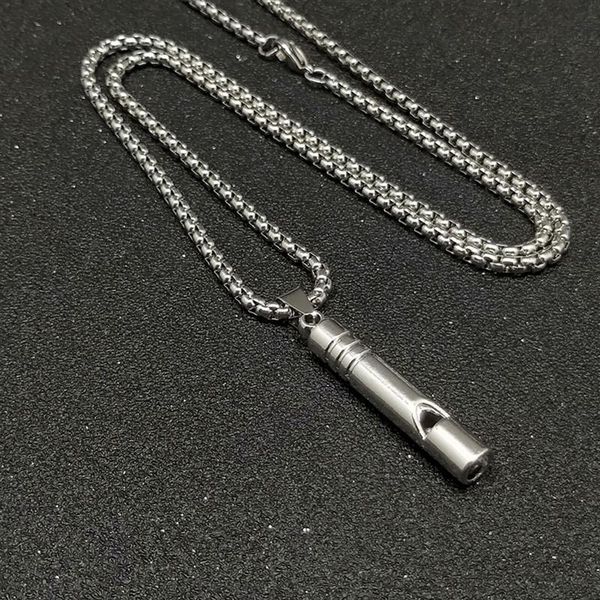 

ins hipsters disco open bottles whistle can be sounded pendant men hip-hop necklace clothing accessories, Silver