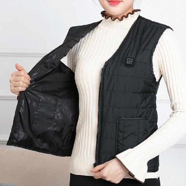 

2020 new women men vest jacket clothing winter electric heating vest cotton warm coat for outdoor sports skiing hiking1, Gray;blue