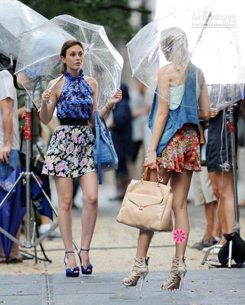 

big pvc clear cute bubble deep dome handle umbrella gossip girl wind resistance kids household sundries umbrellas