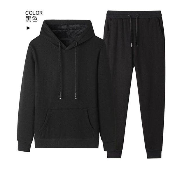 

2021 new mens tracksuit spring autumn men size:men hoodies sets sweatshirt sweatpants male suit 852q, Gray