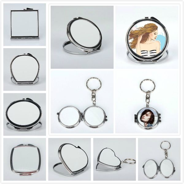 

blank sublimation mirror heat transfer printing makeup mirrors dye sublimation cosmetic mirror for new year birthday gift