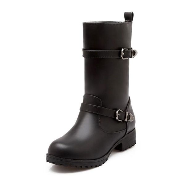 

boots plus size simple women woman winter shoes botas, Black