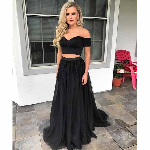 

new banquet evening dress 2020 new spring bateau dress, Black