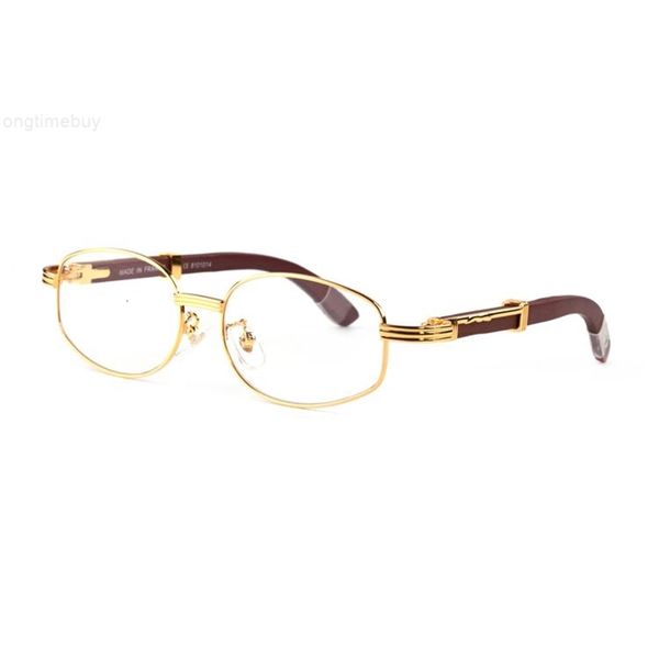 

men 2020 fashion sports black buffalo horn glasses round circle lenses wood frame eyeglasses women rimless sunglasses with boxes lunettes, White;black