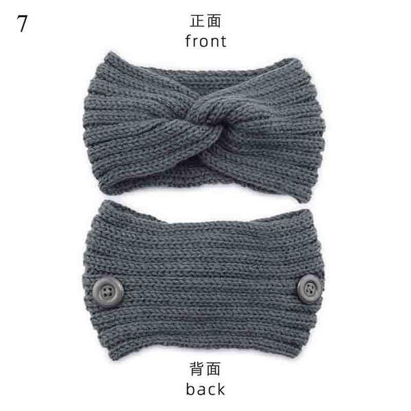 

women cross knot button hairbands mask holder autumn winter ear warmer solid color knitting headband head wrap hair accessories q wmtbic