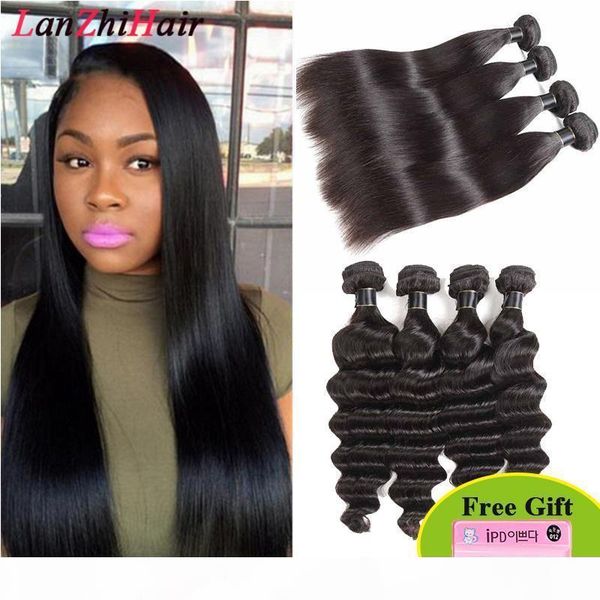 

malaysian straight body wave hair weave bundles 8-26 inch bundles virgin hair natural color malaysian deep wave 100% human hair extensions, Black