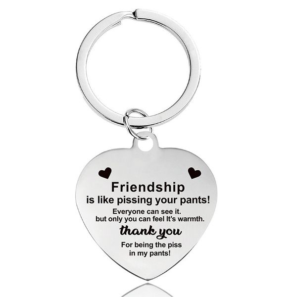 

amazon factory customization accessories heart shaped stainless steel pendant small massagers regards gift metal keychain wholesale, Silver
