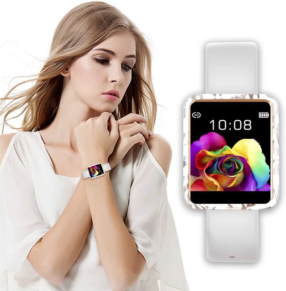 

iquark smart watch for women, waterproof fitness tracker, color touchscreen fashion smartwatch with heart rate and sleep monitor (white