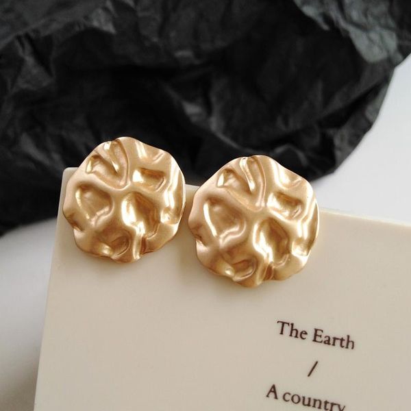 

круглые забитые серьги модный - новая мода, Golden;silver