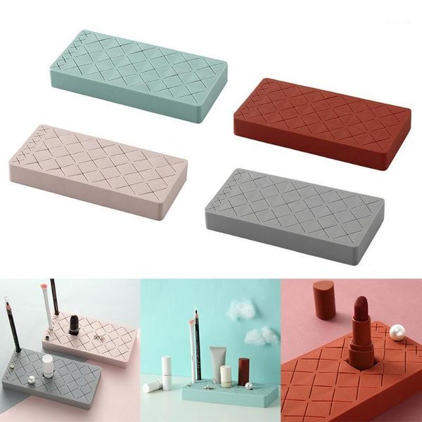 

18-grid silicone lipstick storage rack cosmetics storage box multi-grid innovative display stand makeup holder home organizer1