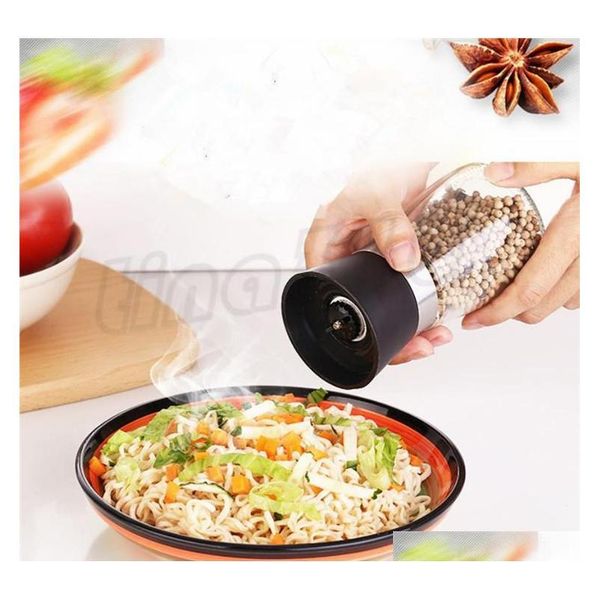 

hand movement black pepper grinder kitchen supplies glass grinder shaker salt conta jllpae powerstore2012
