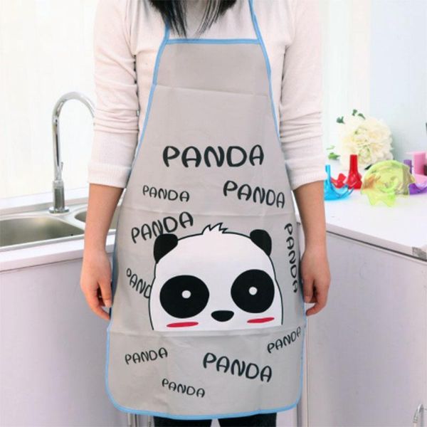 

pvc waterproof cartoon apron sleeveless anti-oil aprons kitchen cooking waist bib creative women apron household kitchen1