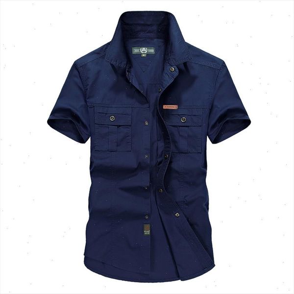 

shirt 2021 summer mens fashion casual short sleeve shirt cotton male military style shirt camisa masculina, White;black