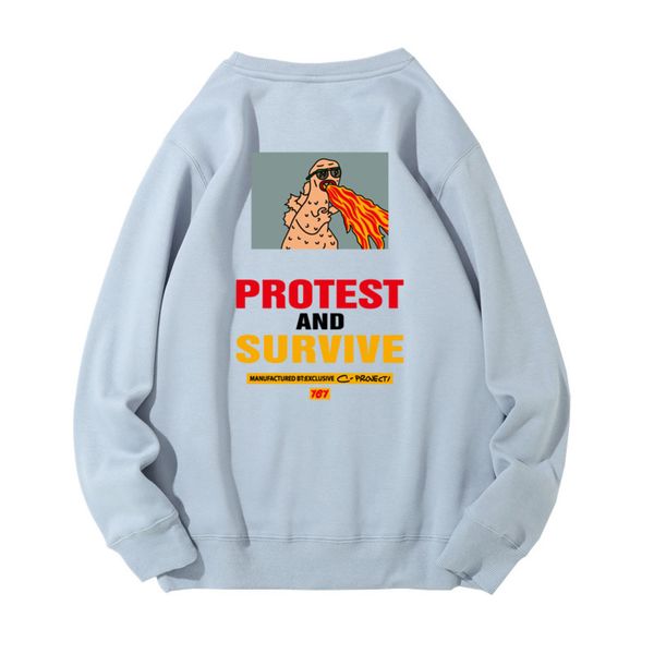 

cool oversized hoodies women printed chic harajuku men's clothes streetwear loose casual pullover o-neck sweatshirts c0127, Black