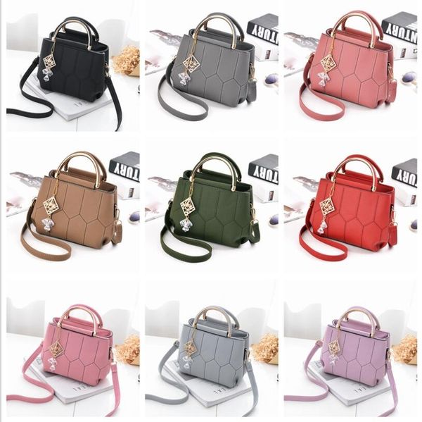 

bag women's trend high-quality handbag shopping fashion classic purse messenger bag shoulder showing dinner dating temperament mwgbf, Red;black