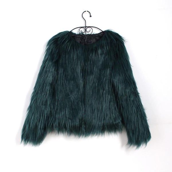 

bigsweety floating hair jacket fur coat women fur overcoat imitation faux jackets hairy party warm coat plus size1, Black