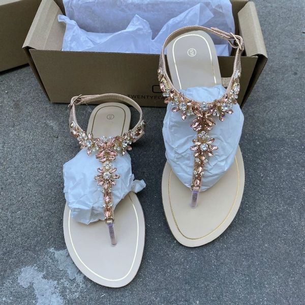 

shiny diamond buckle flat bottom large size 36-42 women sandals gladiator female summer shoes black gold footwear #qv27