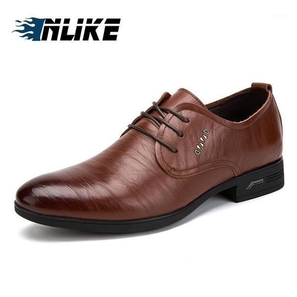 

dress shoes inlike men pointed toe genuine leather wedding oxfords formal dress1, Black