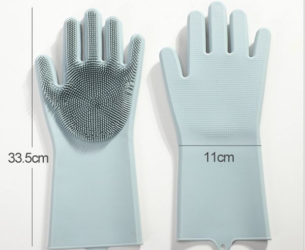 

the clean gloves silicone anti - material kitchen does household cleaning multi-function easy to bubble extended edition