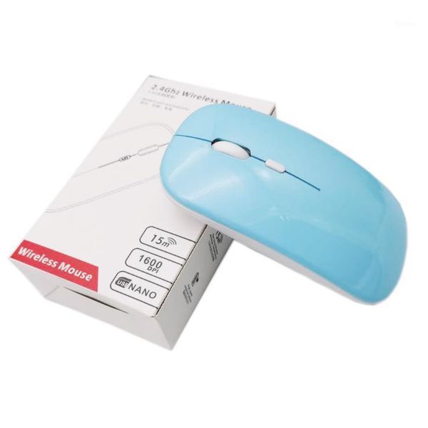 

mice 50pcs/lot 1600 dpi usb optical wireless computer mouse 2.4g receiver super slim for pc lap