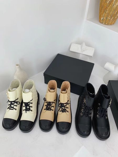 

2020 autumn/winter new style lacing ankle women boots chain thick with sponge cake thick bottom waterproof platform martin boots, Black