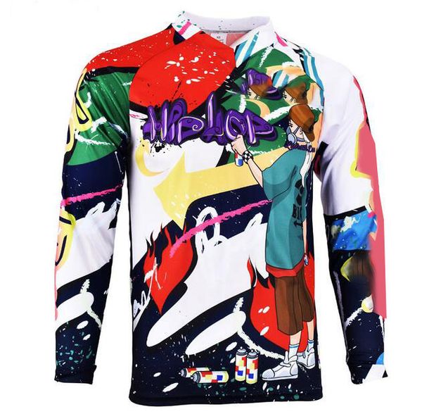 

new style men's bicycle clothing long-sleeved motorcycle cross-country speed surrender mountain outdoor sports polyester quick-drying c