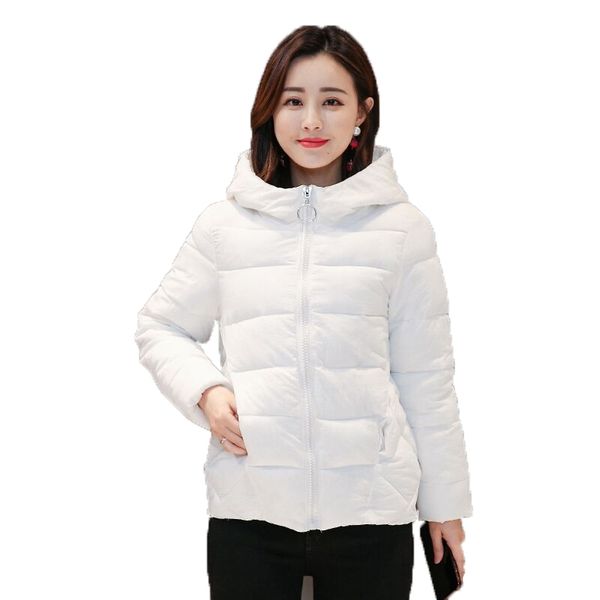

new winter short women's jacket large size 4xl 5xl 6xl 7xl female hood women parka plus size cotton down jacket autumn 201030, Black