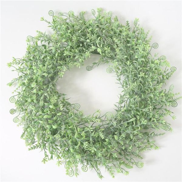 

artificial green leaf garland grass ring wall hanging lily grass ring cross river dragon wedding decoration 46cm1