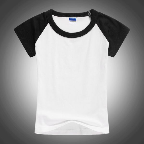 

blank kids t shirt summer black white organic cotton basic tee undershirt kids clothing 2 3 4 6 8 10 t kt-1427 y0121, Blue