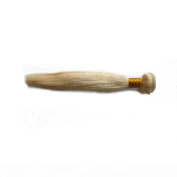 

big promotions blonde color 613# indian straight virgin human hair weaves remy hair weft 3bundles one pack, dhl, Black