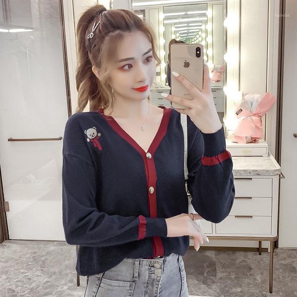 

coigarsam knitting blouse women new spring panelled blusas womens and blouses navy light blue apricot 20801, White