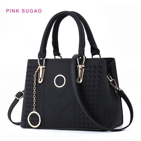 

pink sugao tote handbags women purses fashion crossbody bags 2020 new style shoulder bag with the mmetal pu leather tote bag 6 color
