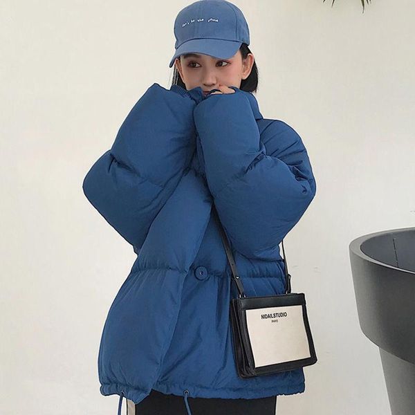 

women's down & parkas winter coat women korean fashion thick warm cotton jacket loose oversize puffer parka harajuku bf clothes student, Black