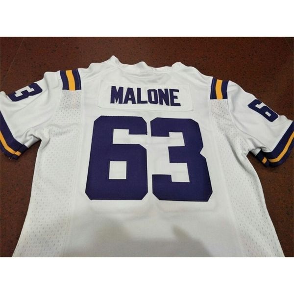 

men purple white #63 k.j.malone lsu tigers alumni college jersey or custom any name or number jersey, Black