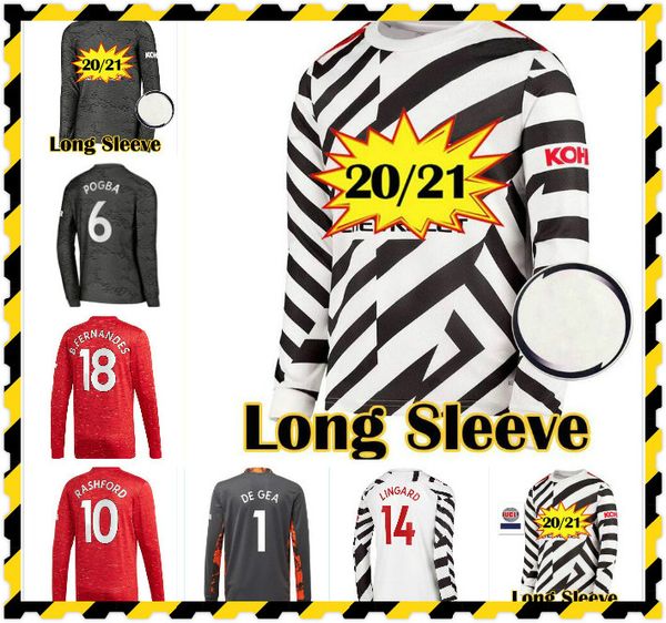 

2020 2021 fc manchester away b. fernandes pogba с длинным рукавом футбол-футбол 20 21 maritial lingard ls футбол футболка united utd униформ, Black;yellow