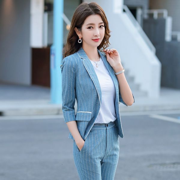

striped blazer and women's conbinaison piece of two suits femme joint 8rd3, White