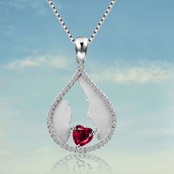 

mantu new jewelry son and water mother drop pendant fashion women's clavicle necklacewb3pem0h, Silver