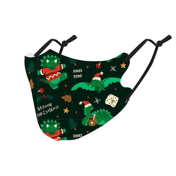 

xmas christmas kid party cartoon masks 3d face washable reusable anti-dust mouth cover mask