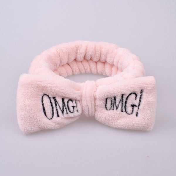 

omg headband ladies bow hairband elastic headscarf girls headwear cute hairpin hair accessories makeup face wash spa yoga shower, Slivery;white