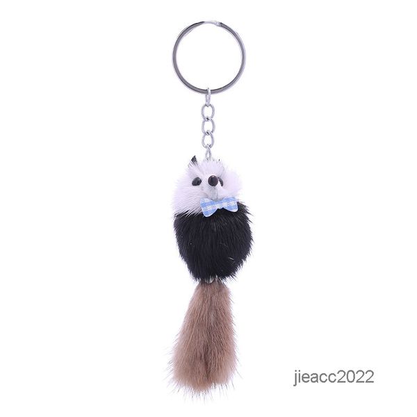 

keys chain mickings cute little fox mink plush doll cute accessories, Silver