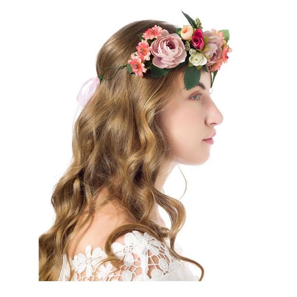 

bride wedding garland girls floral flower crown women headdress studio ps ornaments hair accessories headband h jlliby