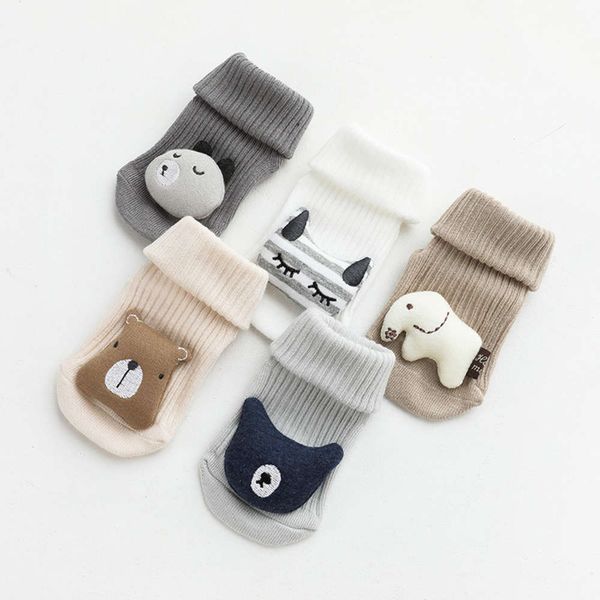 

new korean cartoon doll middle tube baby socks in autumn and winter of 20, Black;white