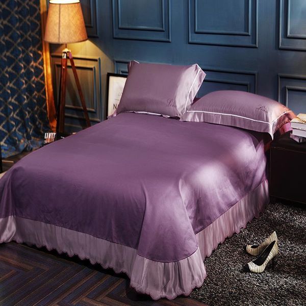 

sheets & sets 1pc 100% cotton bed sheet solid color flat king queen size bedding