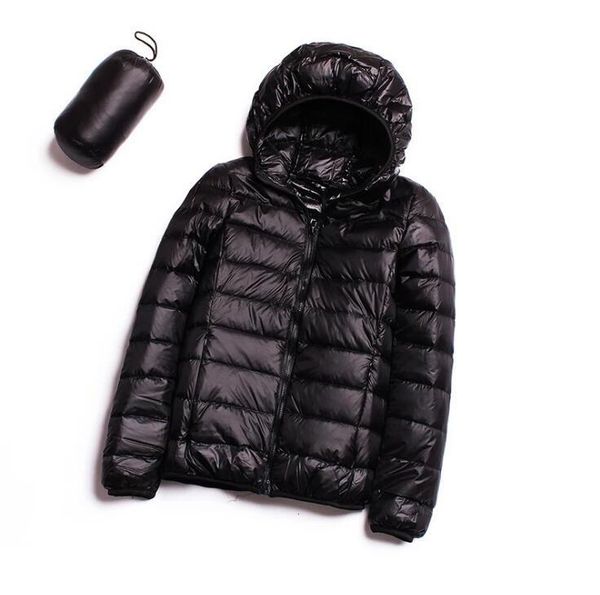 

2021 new bella philosophy women's 90% duck down ultra light female portable plus size winter jacket 9qek, Black