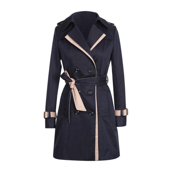 

coats women winter autume buttons back bow bandgae windbreaker coats brief fashion new coats and jackets women 2019oct3, Tan;black