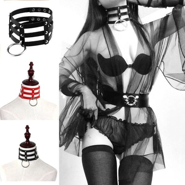

sell multicolor leather spike rivet stud collar choker punk rock gothic chokers chain for women necklace statement jewelry1, Golden;silver