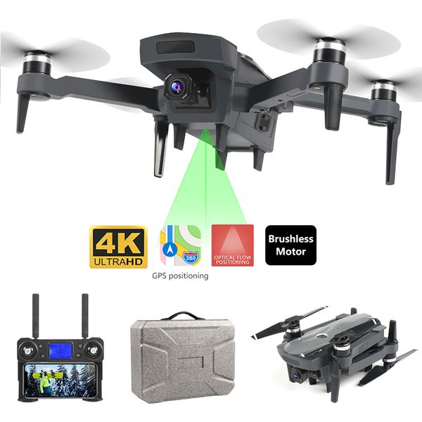 

new drone k20 gps with 4k hd dual camera brushless motor wifi fpv drone smart professional foldable quadcopter 1800m rc distance y1128
