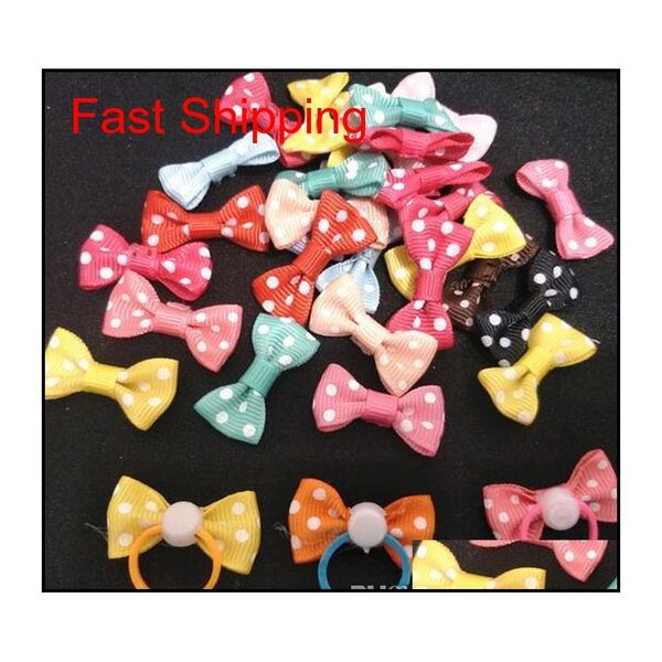 

pet grooming accessories diy hair bows dog rubber bands mini bow accessories 1.5*3cm flowers pearl flowers gift haripi qylpey yh_pack